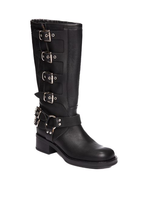 Black windsor boot GISEL MOIRE | WINDSORMONT-NERO